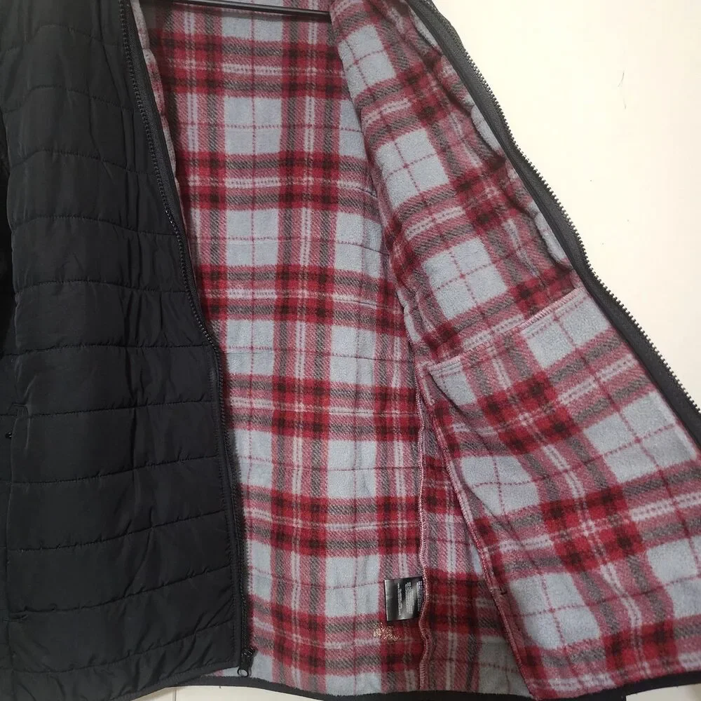 Voyager Black Men'sSize M Polar Fleece Lined  Puffer Jacket Warm Fall Winter